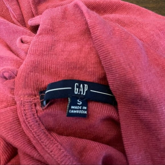 Gap Pink Wool Blend Puff Short Sleeve Turtleneck Blouse Small - Picture 4 of 6